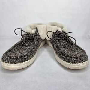 Hey Dude Brown and Cream Women's Moccasins